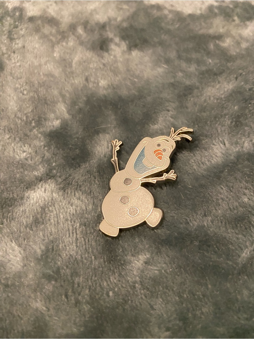 Disney Olaf Snowman Enamel Brooch - White, Orange, Blue, Black